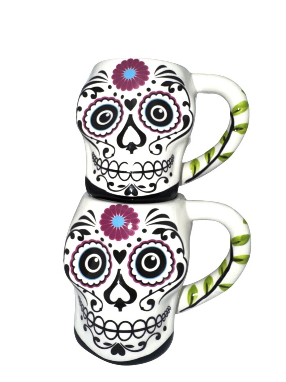 Boston Warehouse Ceramic Skull Mugs - Picture 3 of 14